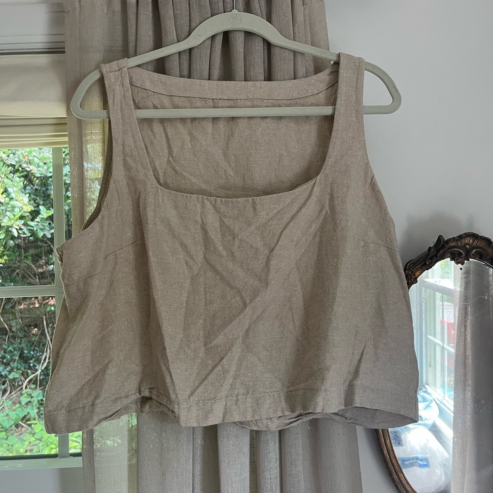Linen Crop Top